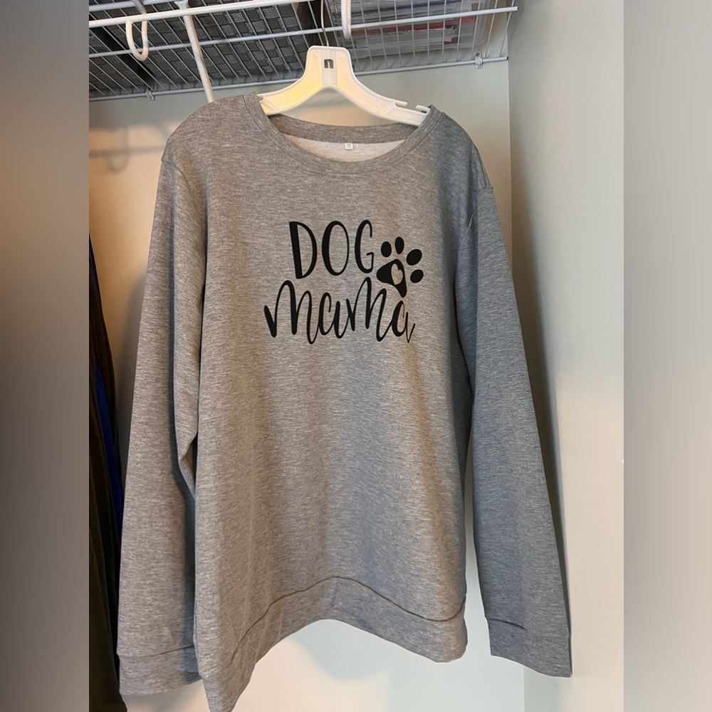Dog Mama grey crewneck